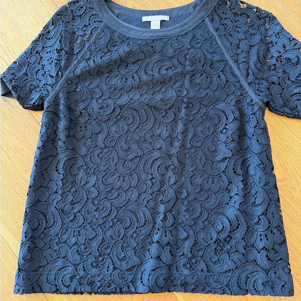 Banana Republic Black Lace Blouse - Picture 2 of 4